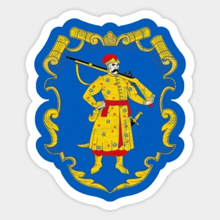 Ukrainian Cossack // Vintage-Style Emblem Design Sticker